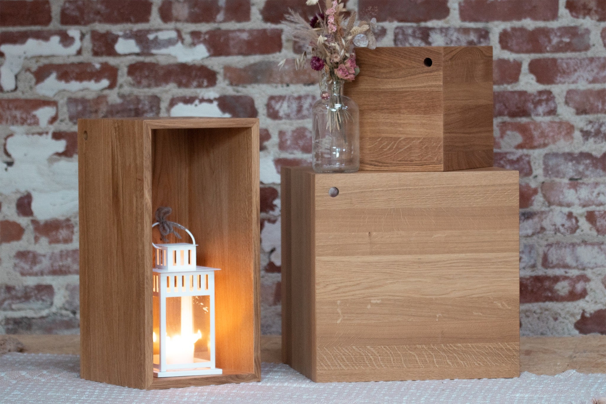 Die Vollholz-Cubes: Verschiedene Größen, individuell einsetzbar